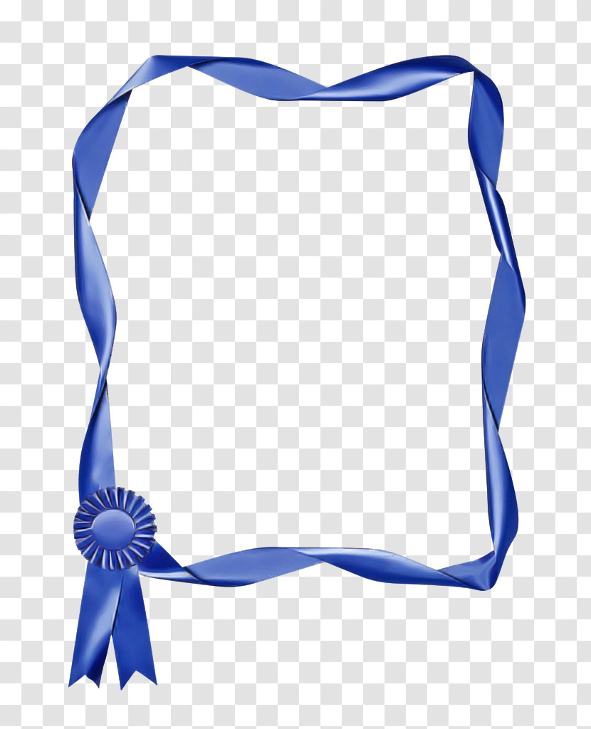 Cobalt Blue Blue Electric Blue Ribbon Transparent PNG