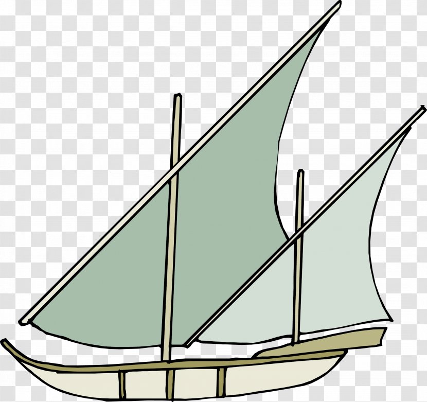 Sailing Ship - Brigantine - Vector Material Transparent PNG