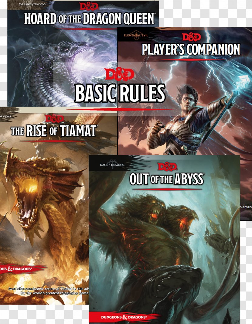 Dungeons & Dragons Player's Handbook Dungeon Master's Guide Hoard Of The Dragon Queen Rise Tiamat - Book Cover Material Transparent PNG