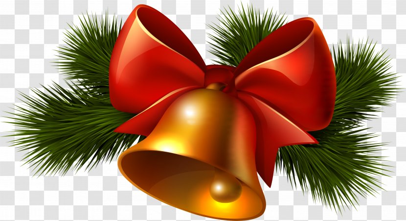 Christmas Jingle Bell Clip Art - Pine Family Transparent PNG