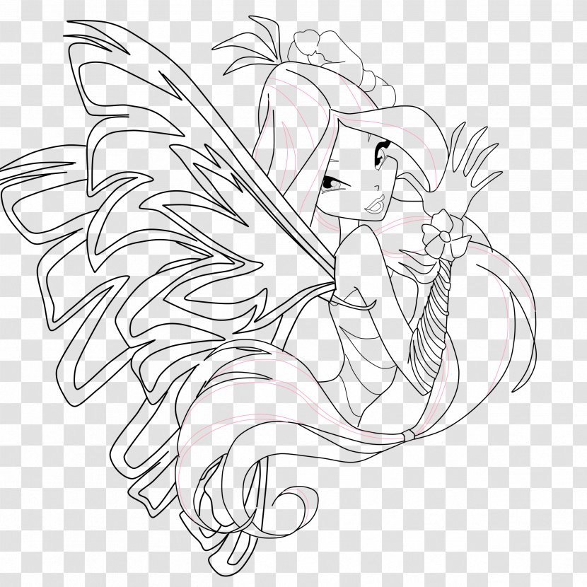 Flora Drawing Sirenix Coloring Book Bloom - Watercolor - Winx Club Transparent PNG