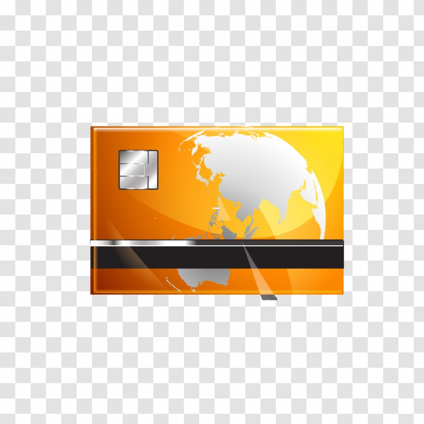 Credit Card Business Gold - Orange - Global Transparent PNG