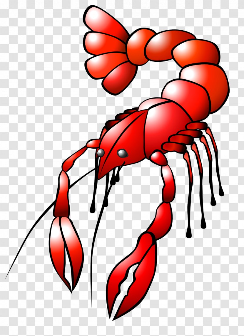 Lobster Crayfish Cartoon Clip Art - Flower - Trapper Arne Transparent PNG