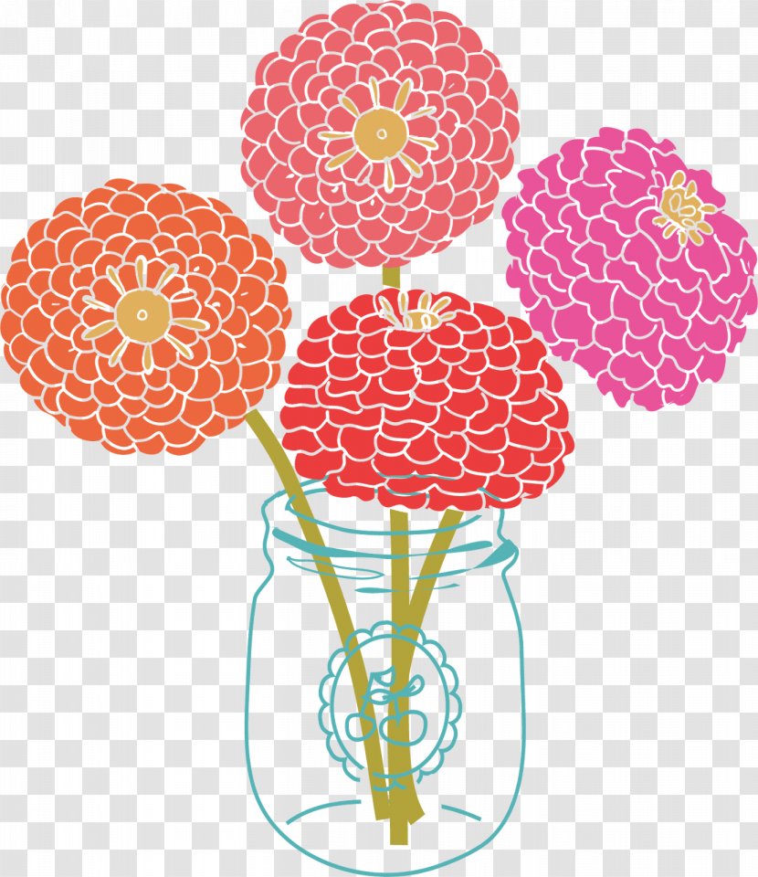Flower Floral Design Art Clip - Contemporary - Mason Jar Transparent PNG