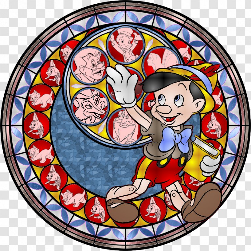 Pinocchio Winnie The Pooh Stained Glass DeviantArt Drawing - Material Transparent PNG
