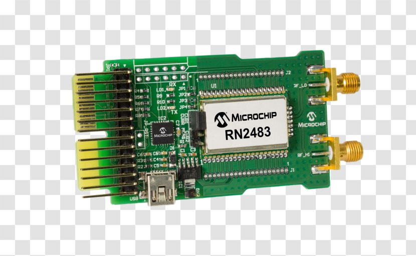 Microcontroller LoRa Mouser Electronics Microchip Technology LPWAN - Sound Card - Multilayer Inc Transparent PNG