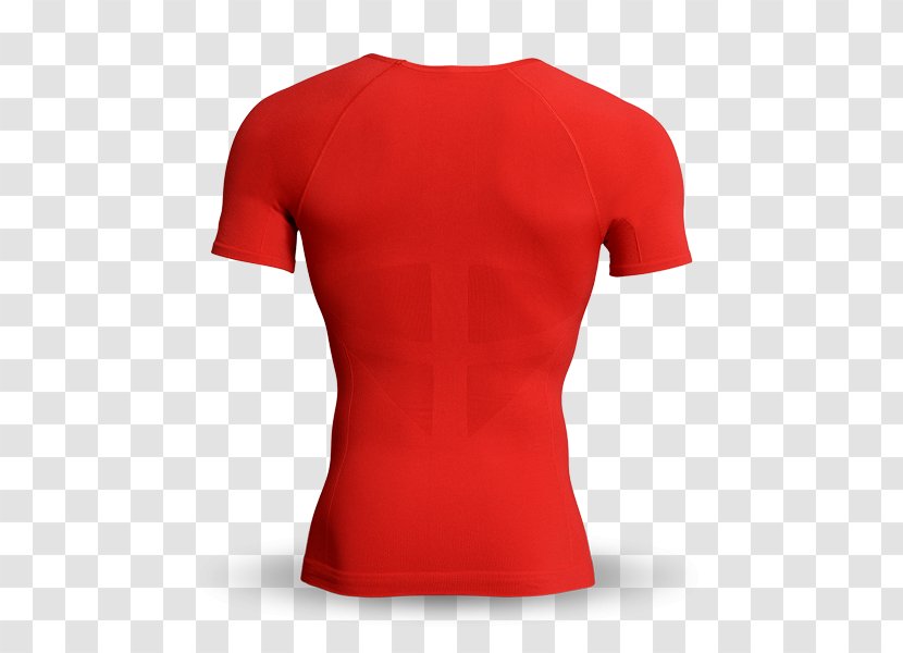 T-shirt Jersey Sleeve Boat Neck Top - Active Shirt - Compression Wear Transparent PNG