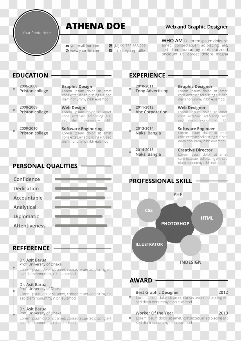 Curriculum Vitae Résumé Template Office Open XML - Brand - Grey English Resume Transparent PNG