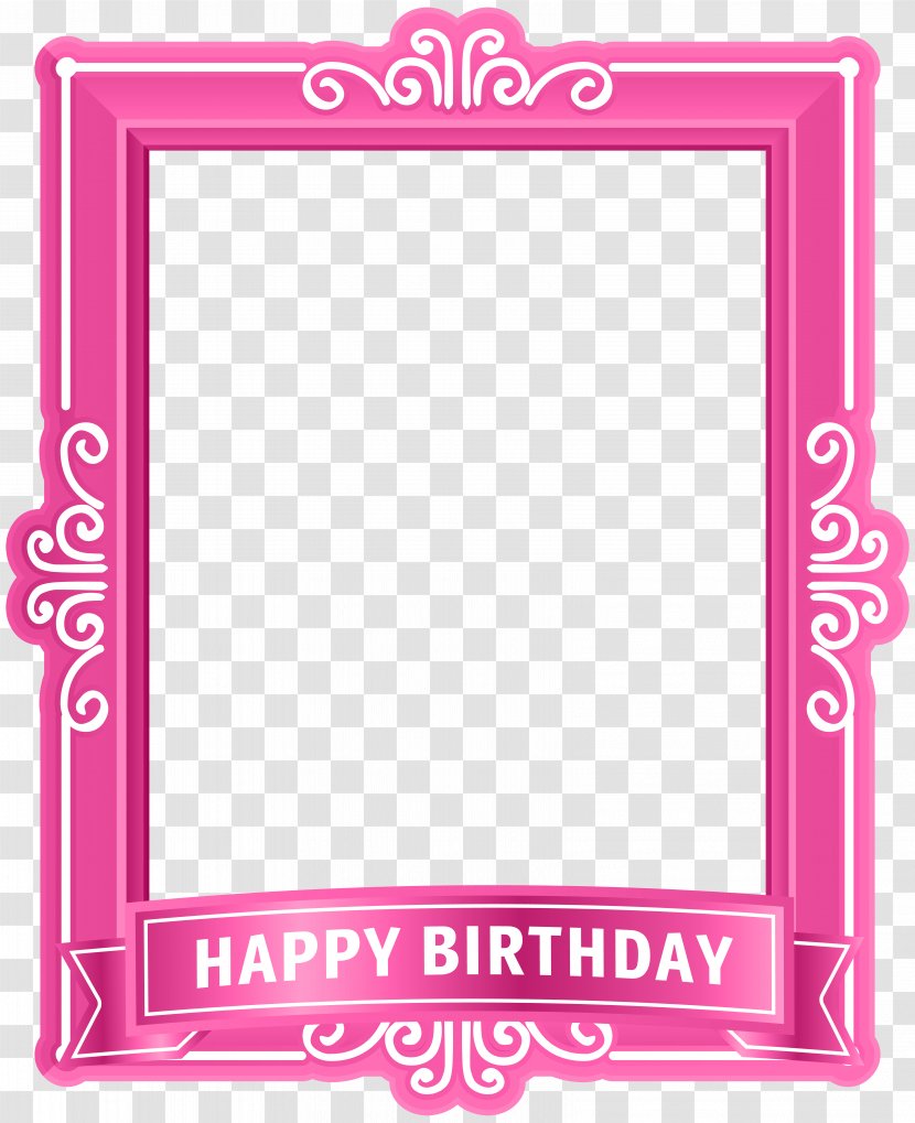 Birthday Cake Happy To You Clip Art - Pink - Bottom Frame Transparent PNG