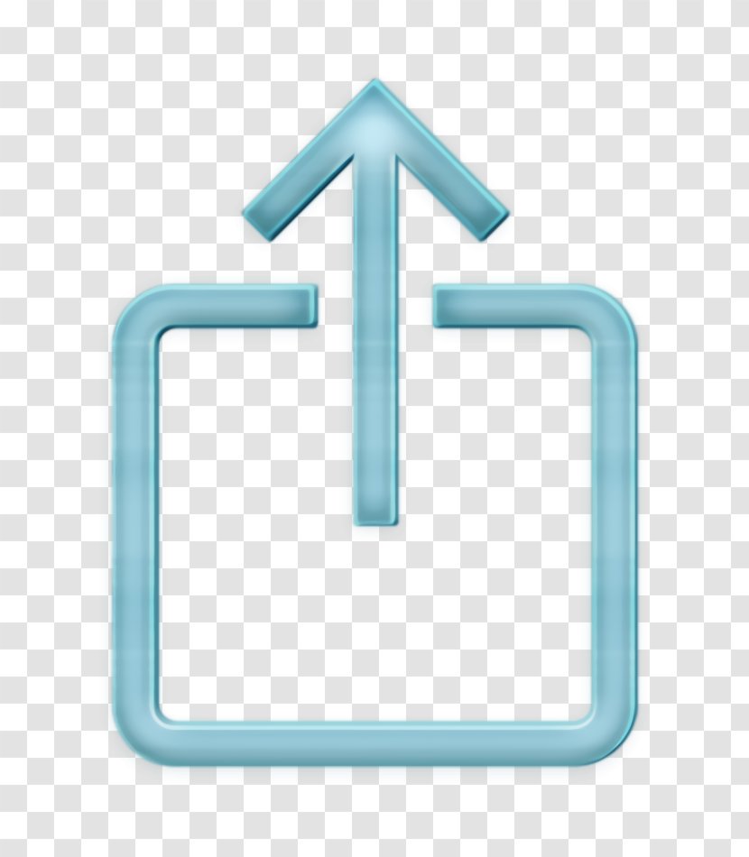 Upload Icon - Turquoise - Sign Logo Transparent PNG