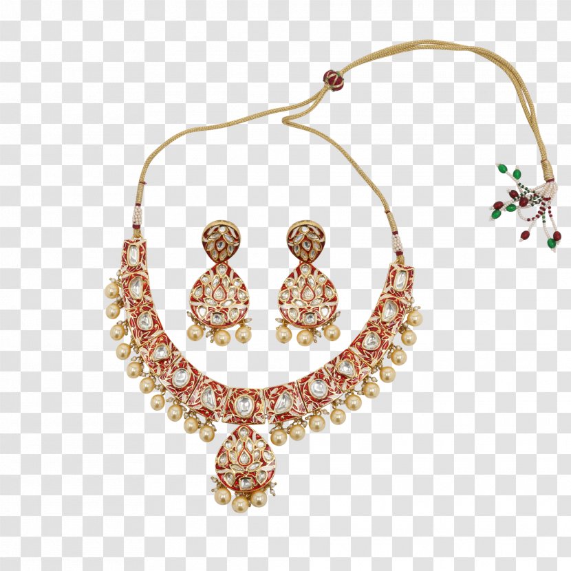 Kundan Necklace Earring Gemstone Gold - Earrings - Jewellery Sets Transparent PNG