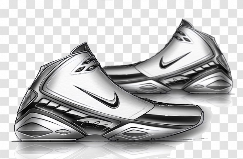 Shoe Nike Air Jordan Sneakers Drawing - Fashion Silver Basketball Shoes Transparent PNG