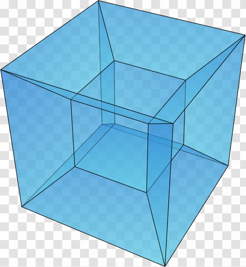 Four-dimensional Space Hypercube Three-dimensional Geometry - Rectangle - Object Transparent PNG