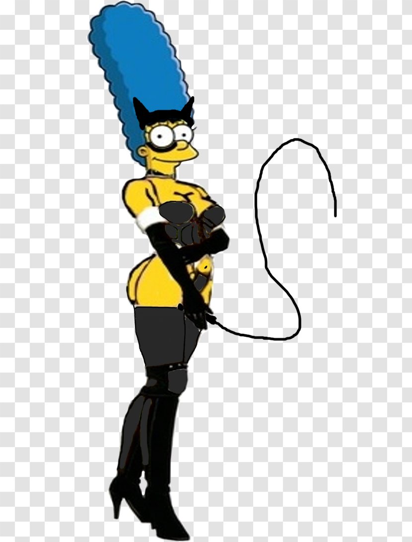 Marge Simpson Catwoman Batman Homer Bart - Simpsons Transparent PNG