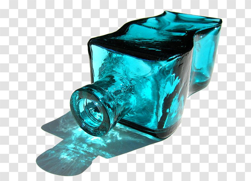 Plastic Bottle Glass Blue - Emerald Transparent PNG