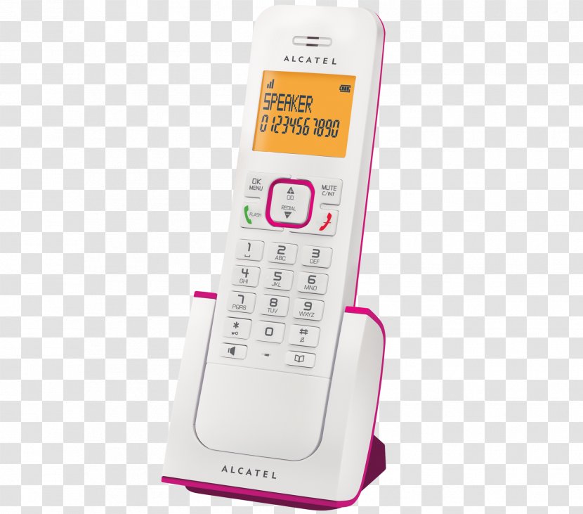 Feature Phone Alcatel Mobile Cordless Telephone Caller ID - Iphone Transparent PNG