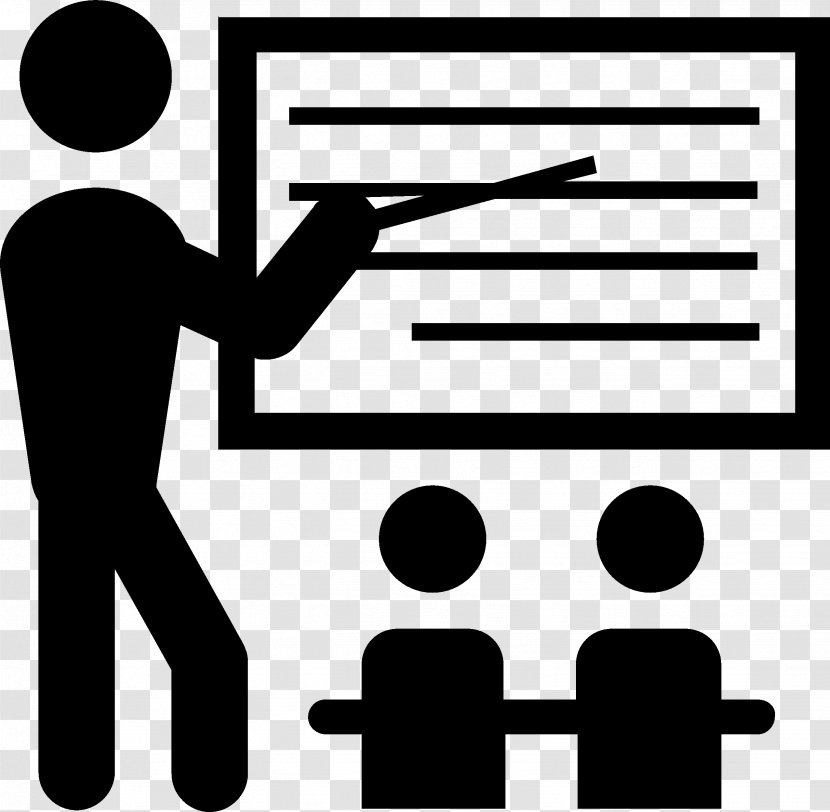 Teacher Learning - Black And White Transparent PNG