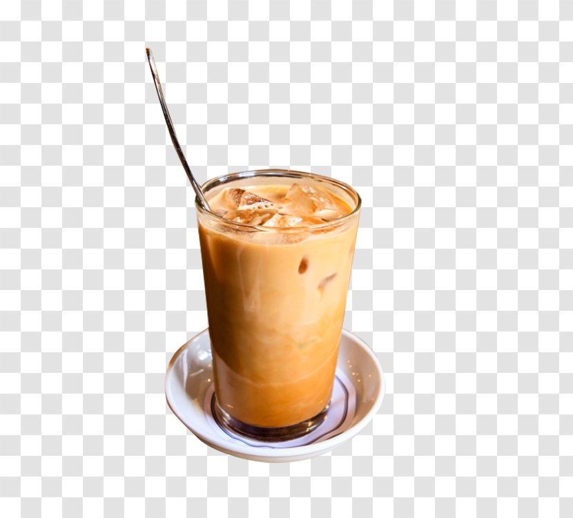 Coffee Hong Kong-style Milk Tea Espresso Iced - Irish Cream - Red Bean Spoon Transparent PNG