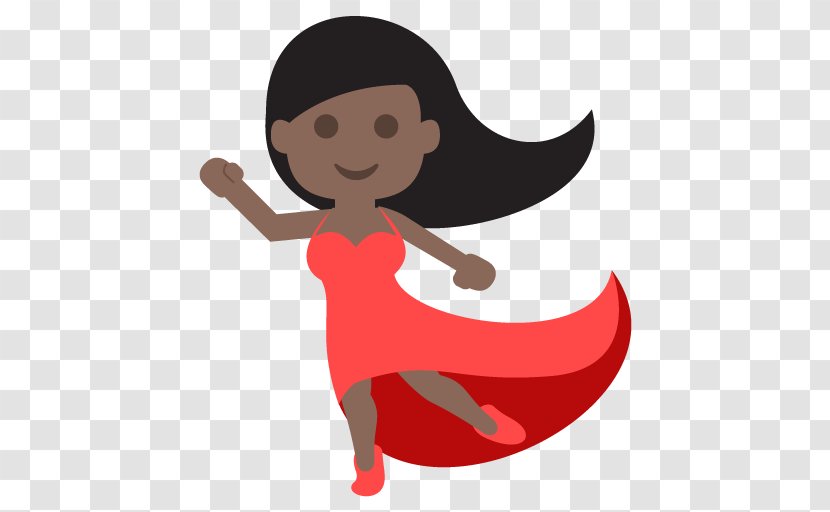 Emoji Dark Skin Dance Human Color Fitzpatrick Scale - Woman Transparent PNG