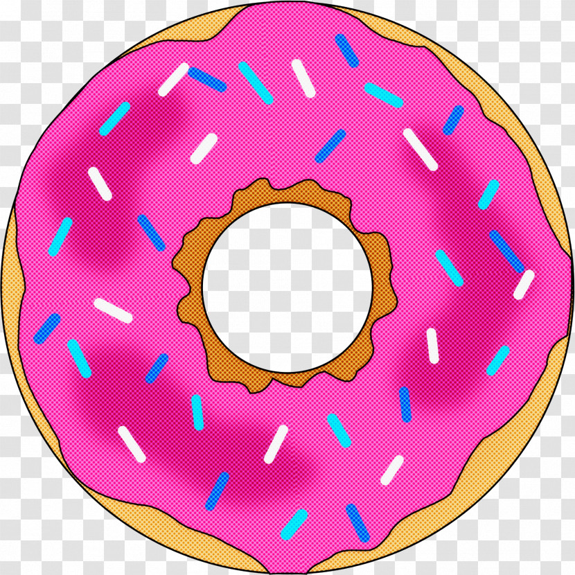Doughnut Pink Pastry Baked Goods Auto Part Transparent PNG