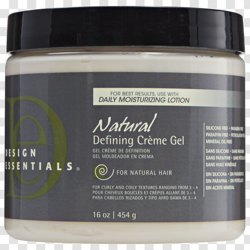Design Essentials Natural Curl Stretching Cream Hair Gel Afro-textured Styling Products - Almond Chestnut Card Transparent PNG