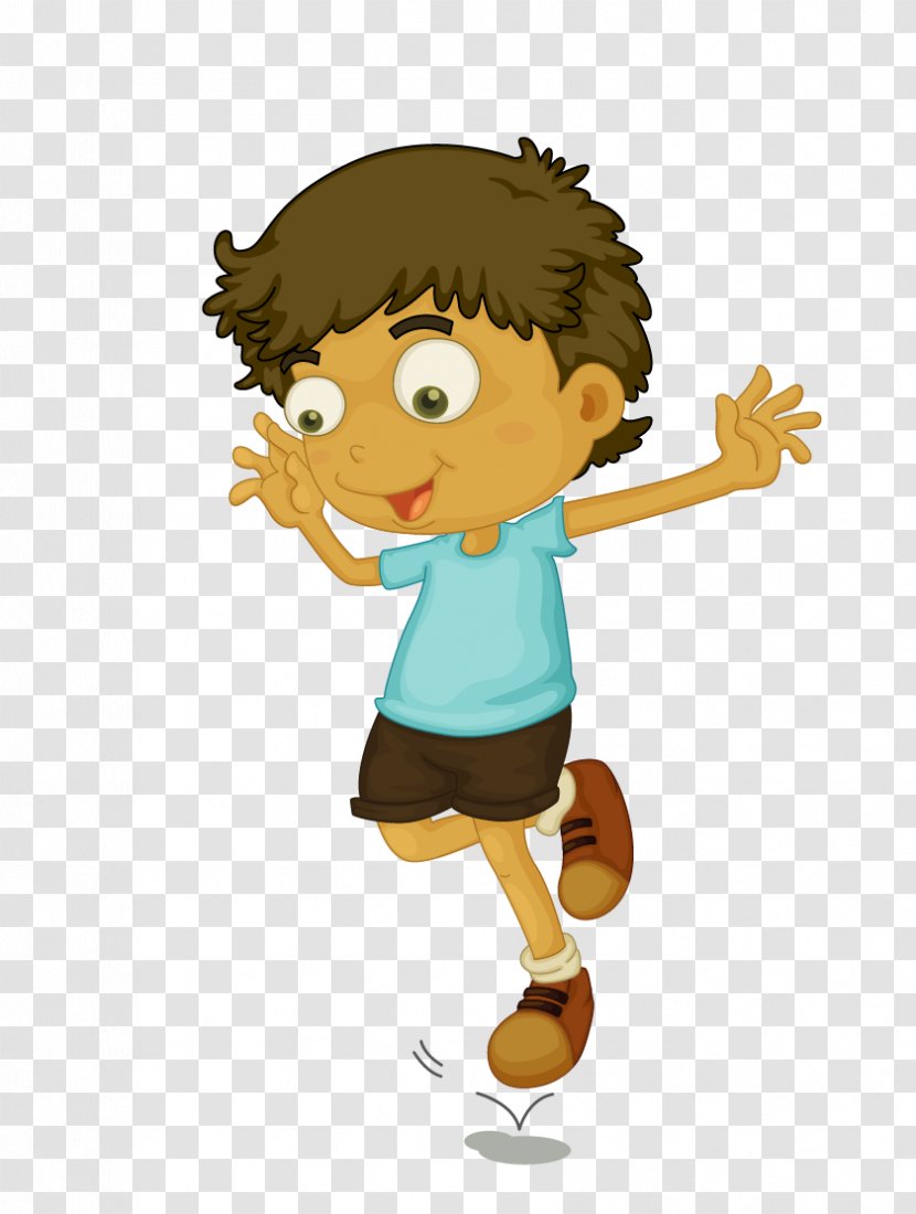 Jumping Child Clip Art - Cartoon Boy Transparent PNG