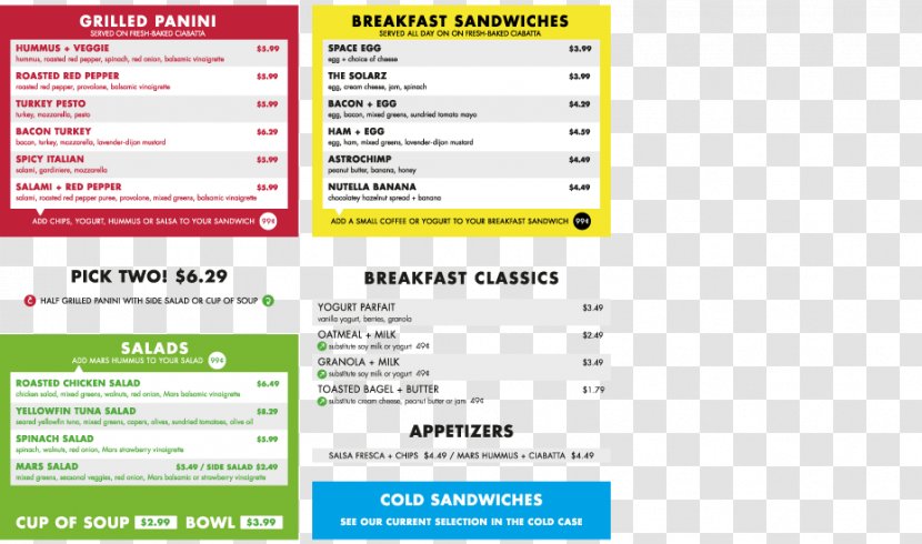 Web Page Screenshot Computer Program Multimedia - Coffee Menu Transparent PNG