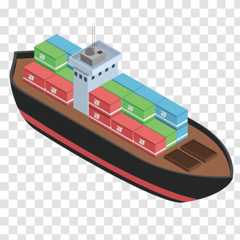 Tanker Transport Ship - Delivery - Vector Cartoon Shipping Transparent PNG