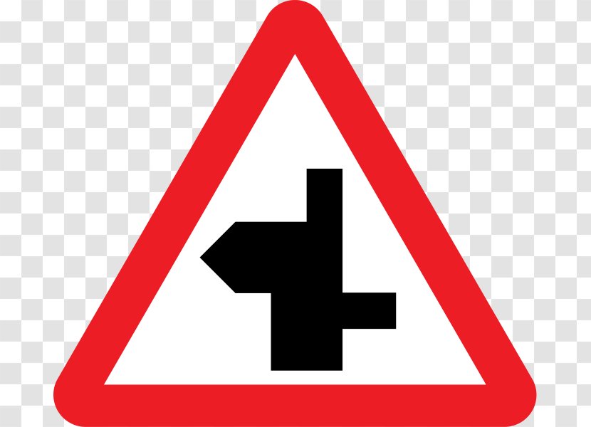 Road Signs In Singapore Traffic Sign Intersection Warning - Red Transparent PNG