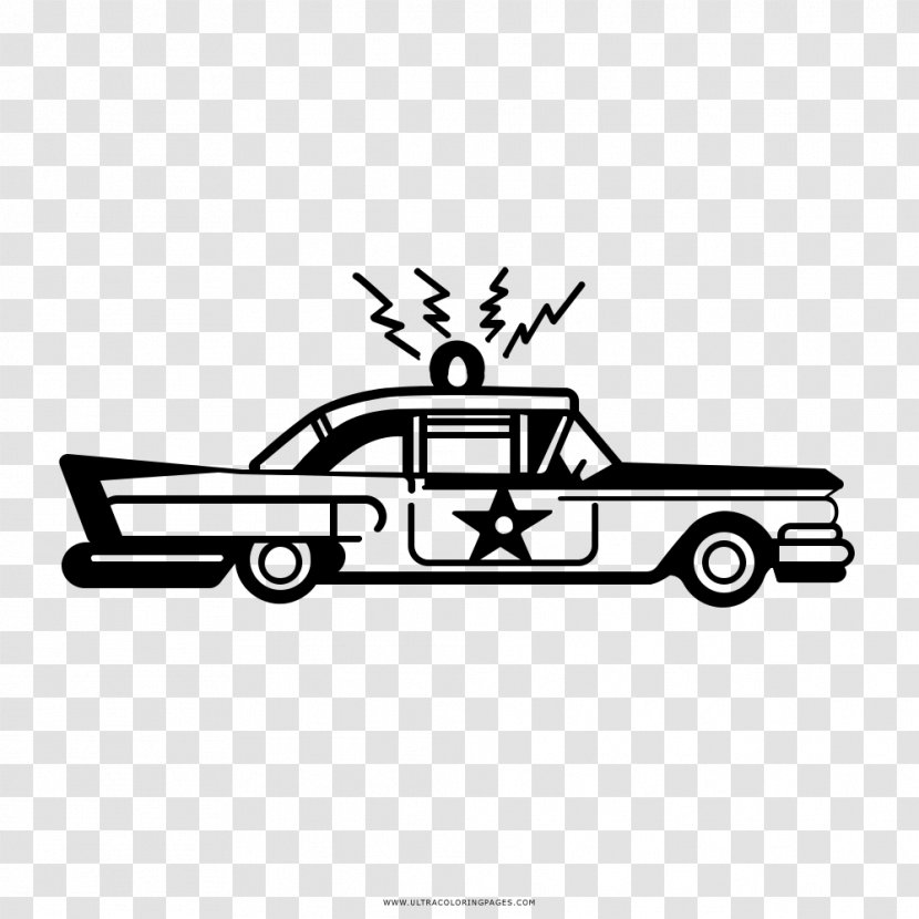 Police Car Coloring Book Drawing - Area Transparent PNG