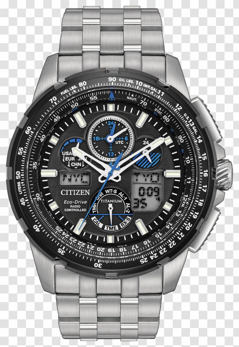 CITIZEN Men's Eco-Drive Navihawk A-T Chronograph Citizen Holdings Watch Transparent PNG