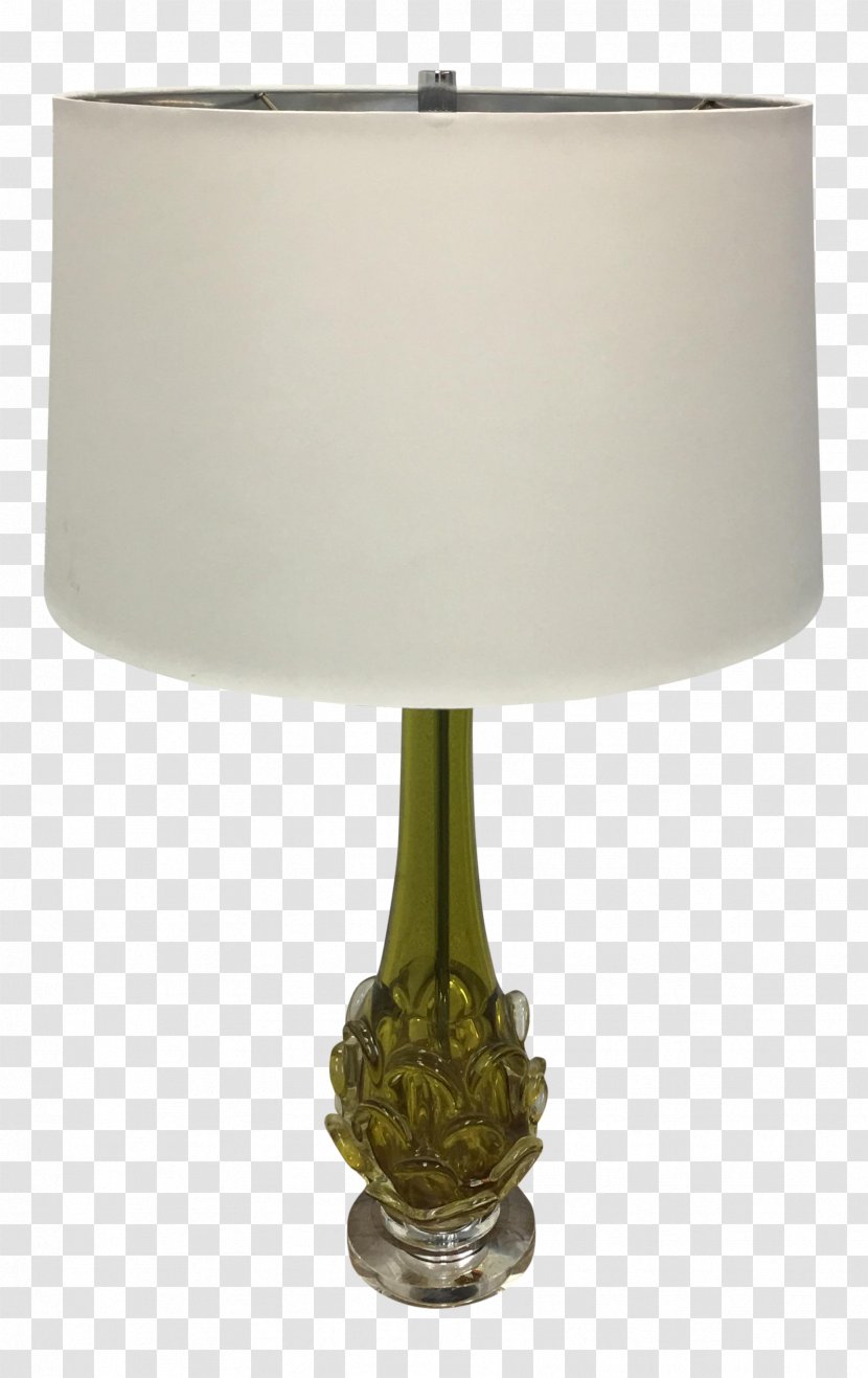 Bedside Tables Lamp Light Fixture - Milk Glass - Bronze Drum Vase Design Transparent PNG