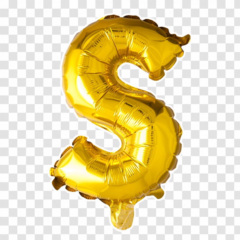 Toy Balloon Gold Party Letter Number - Air Transparent PNG