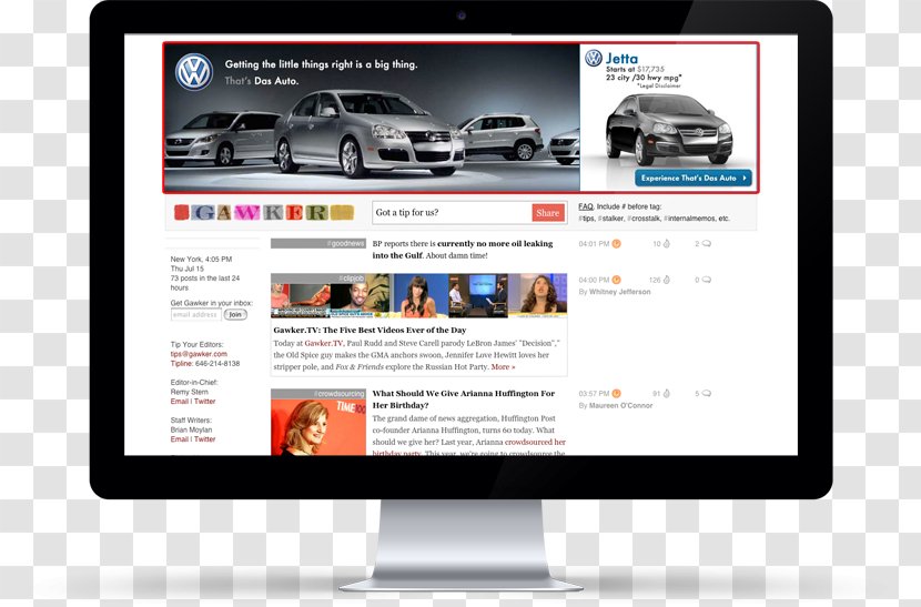 Web Page Gawker Media Blog - Display Advertising - Garker Transparent PNG