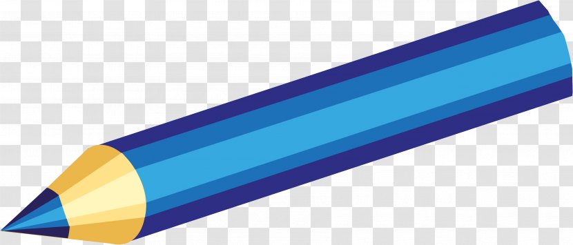 Line Angle Pencil - Electric Blue - Vector Transparent PNG