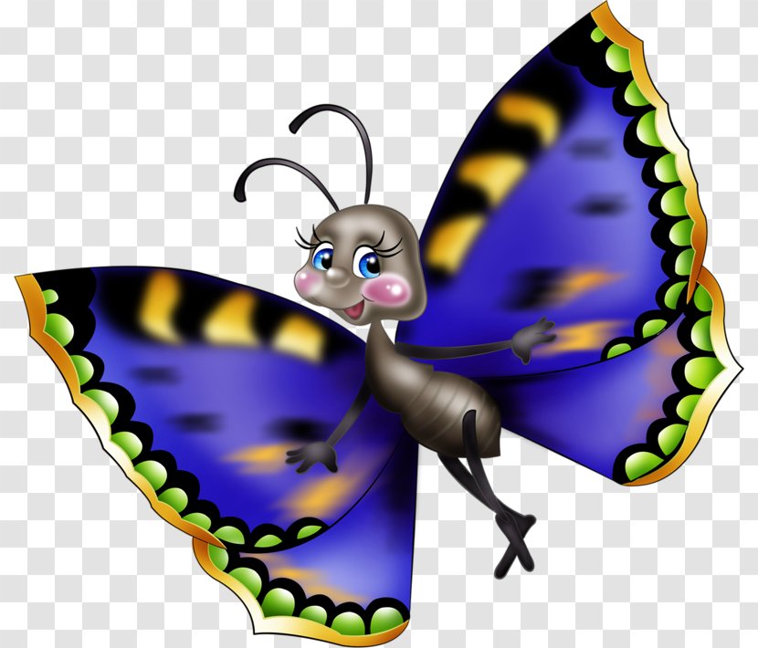 Monarch Butterfly Clip Art - Cartoon - Blue Transparent PNG