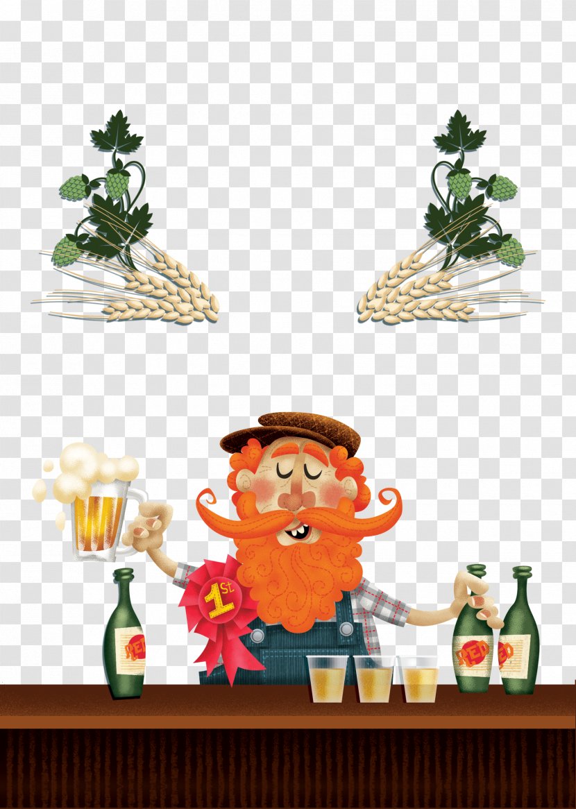 Wheat Beer Drink - Food - Old Man And Transparent PNG