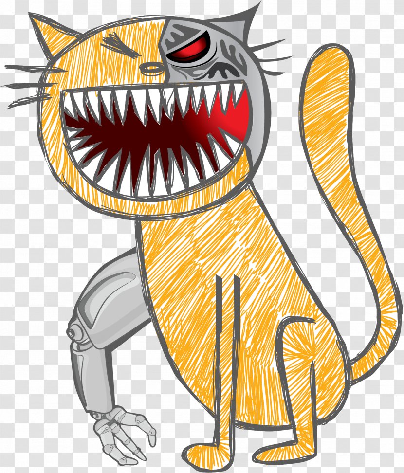 Cat Tiger Clip Art - Character Transparent PNG