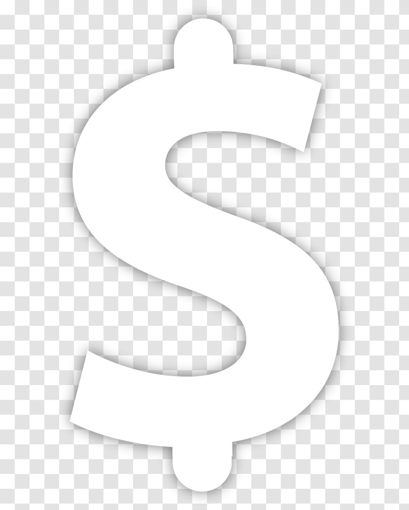 White Black - Symbol - Dollar Sign Transparent PNG