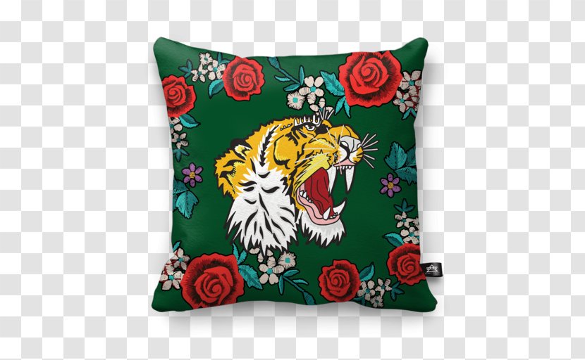 Throw Pillows Cushion Comforter Couch - Textile - Gucci Tiger Transparent PNG