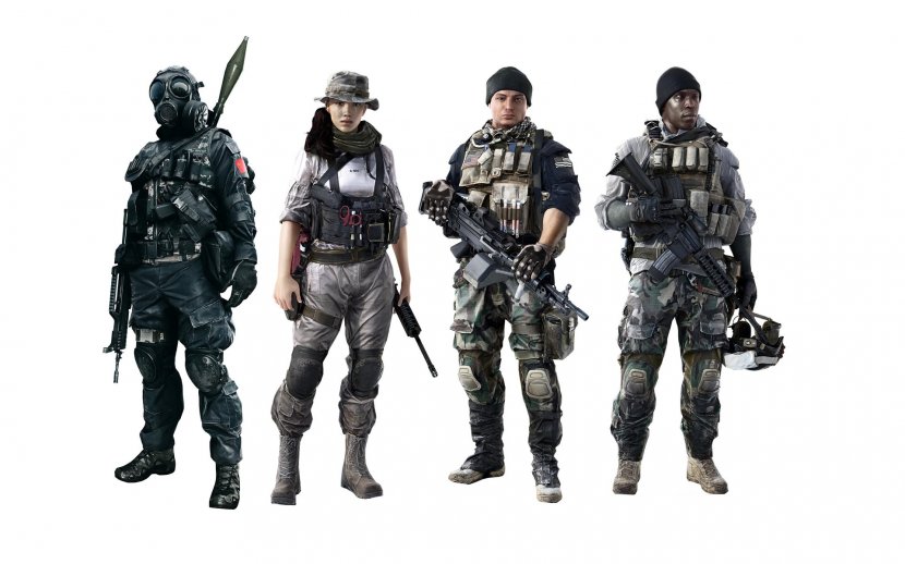 Battlefield 4 3 1 Squad United States - Security - Soldiers Transparent PNG