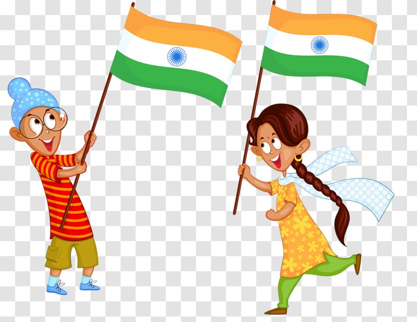 Indian Independence Movement Flag Of India - Children Transparent PNG