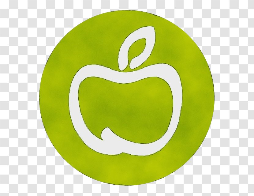 Green Font Circle Symbol Plate - Apple Fruit Transparent PNG