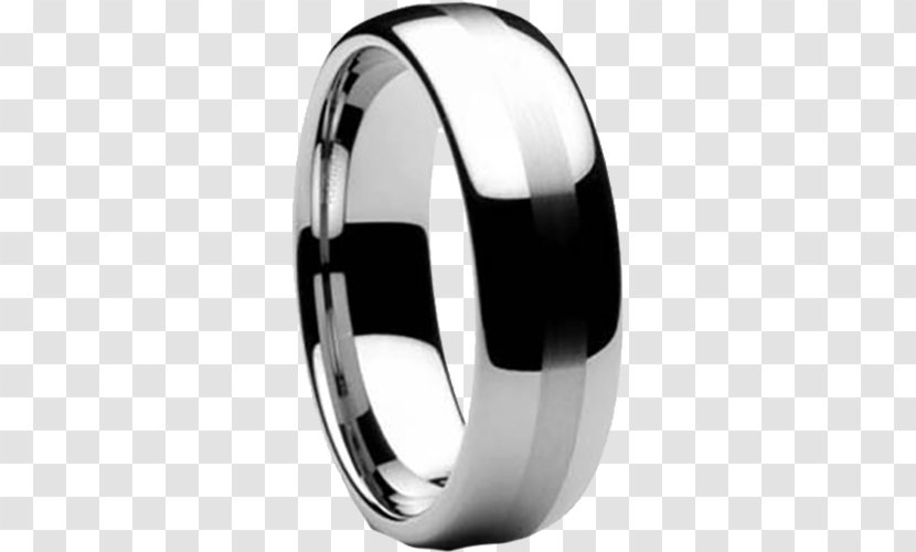 Tungsten Carbide Wedding Ring Transparent PNG