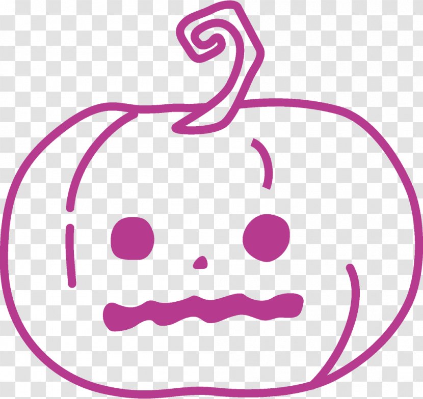 Jack-o-Lantern Halloween Carved Pumpkin - Magenta Smile Transparent PNG