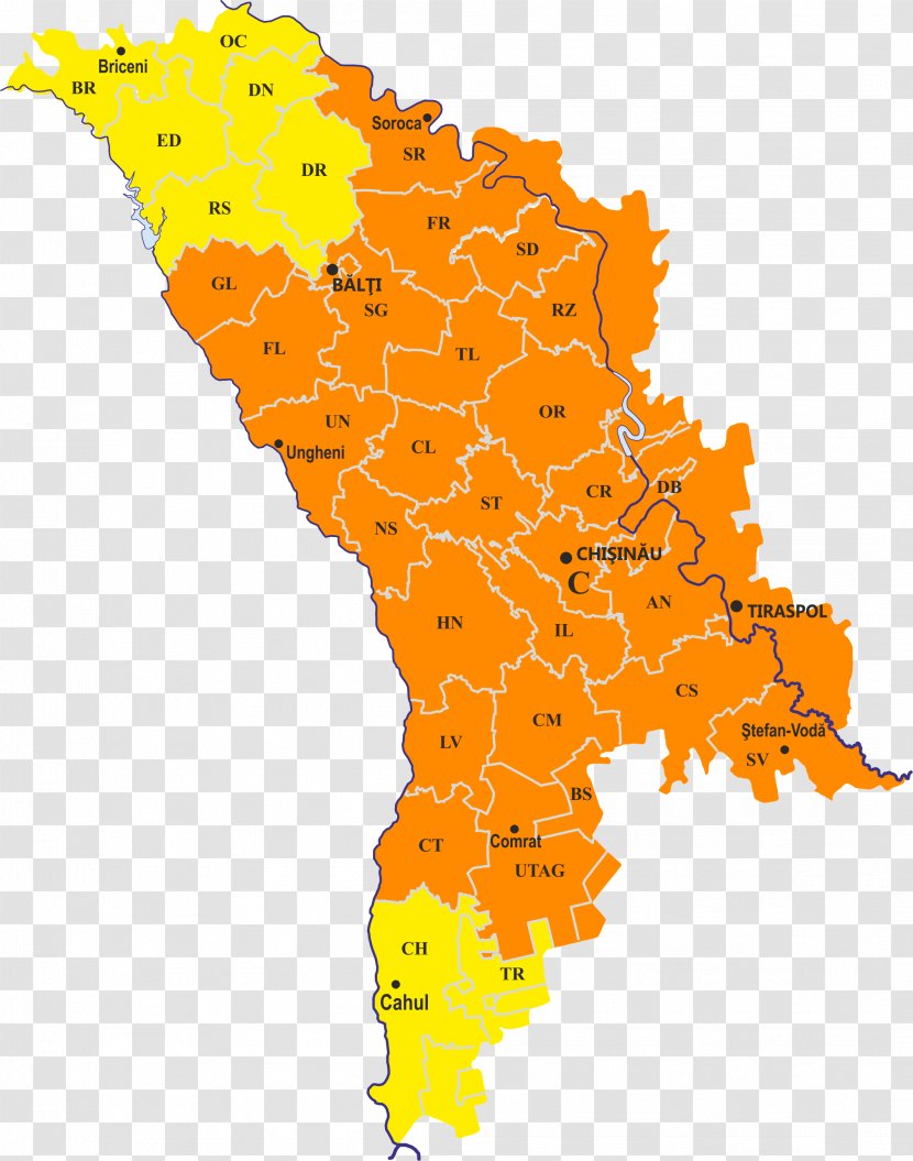 Moldova Election Electoral District Map - Diagram Transparent PNG