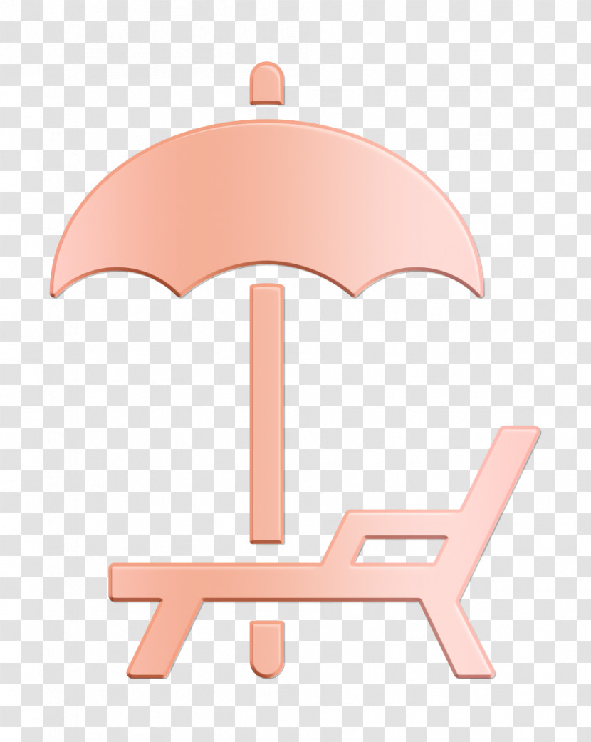Summer Holidays Icon Holidays Icon Beach Umbrella And Hammock Icon Transparent PNG