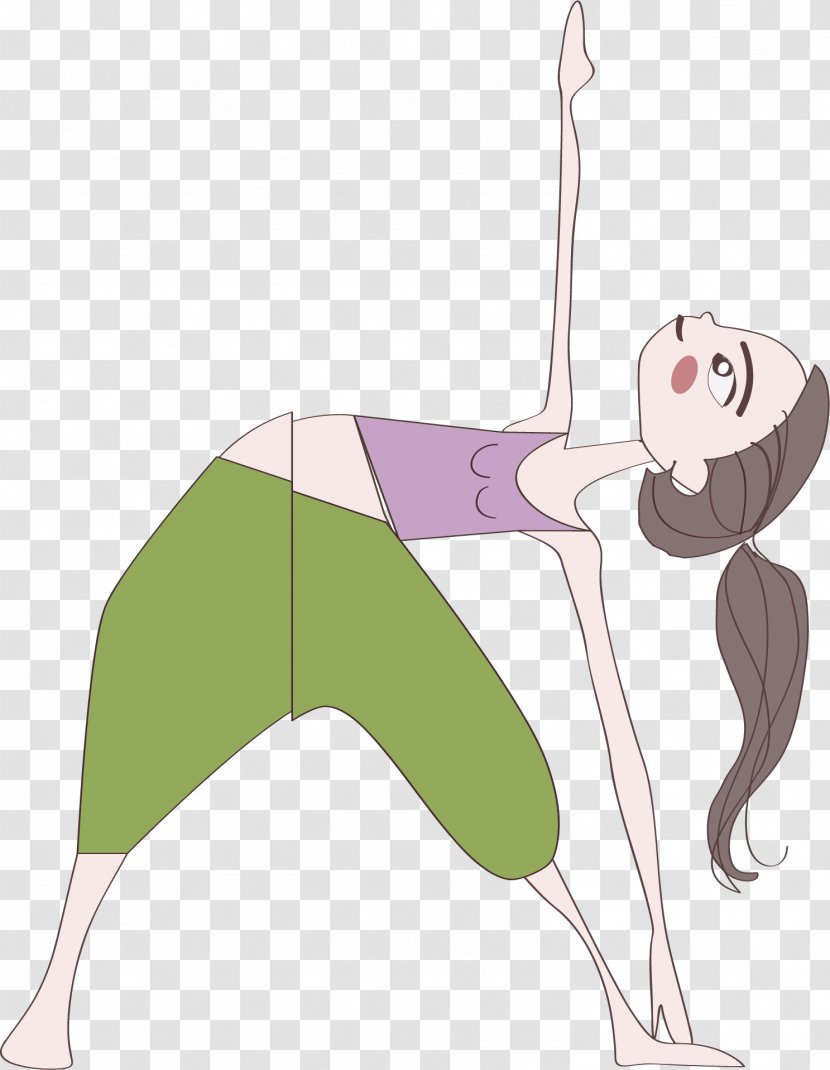 Cartoon Designer Illustration - Silhouette - Creative Yoga Chart Transparent PNG
