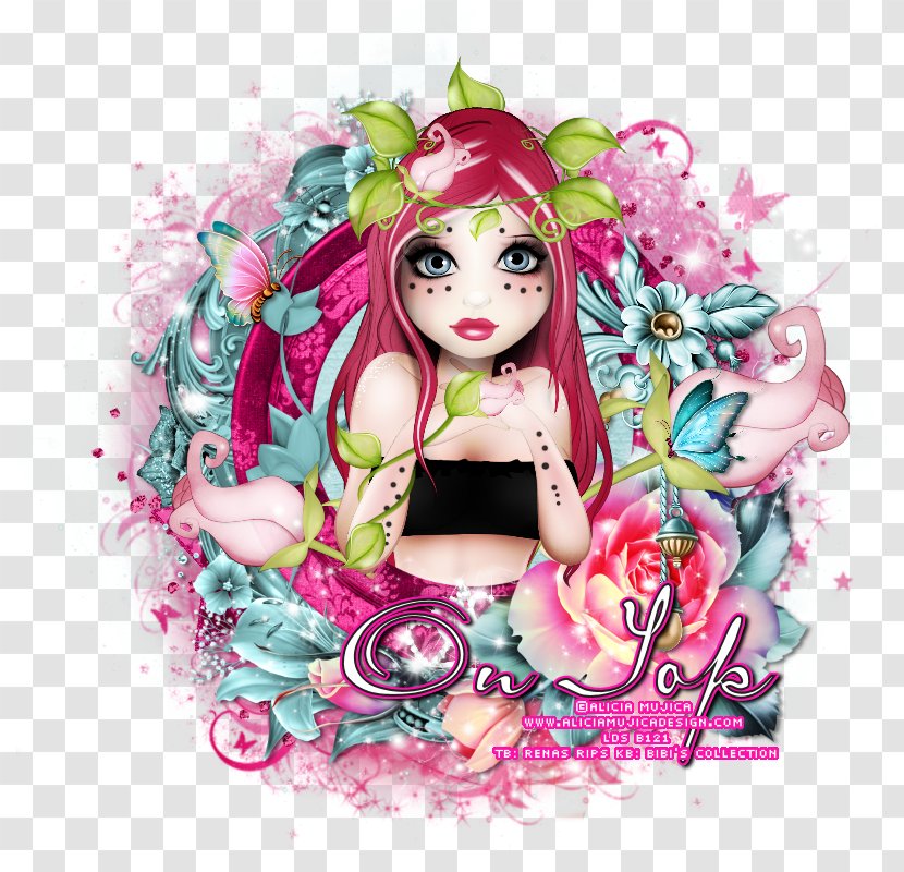 Floral Design Pink M Doll - Rtv Transparent PNG