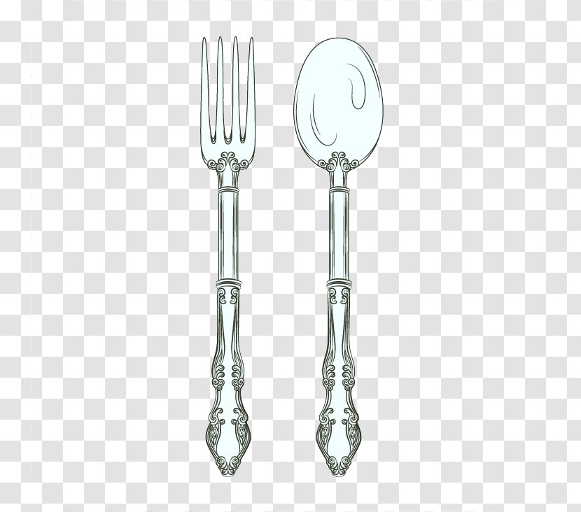 Knife Spoon Fork Kitchen Utensil - Scalable Vector Graphics - Spoons And Forks Pattern Material Transparent PNG